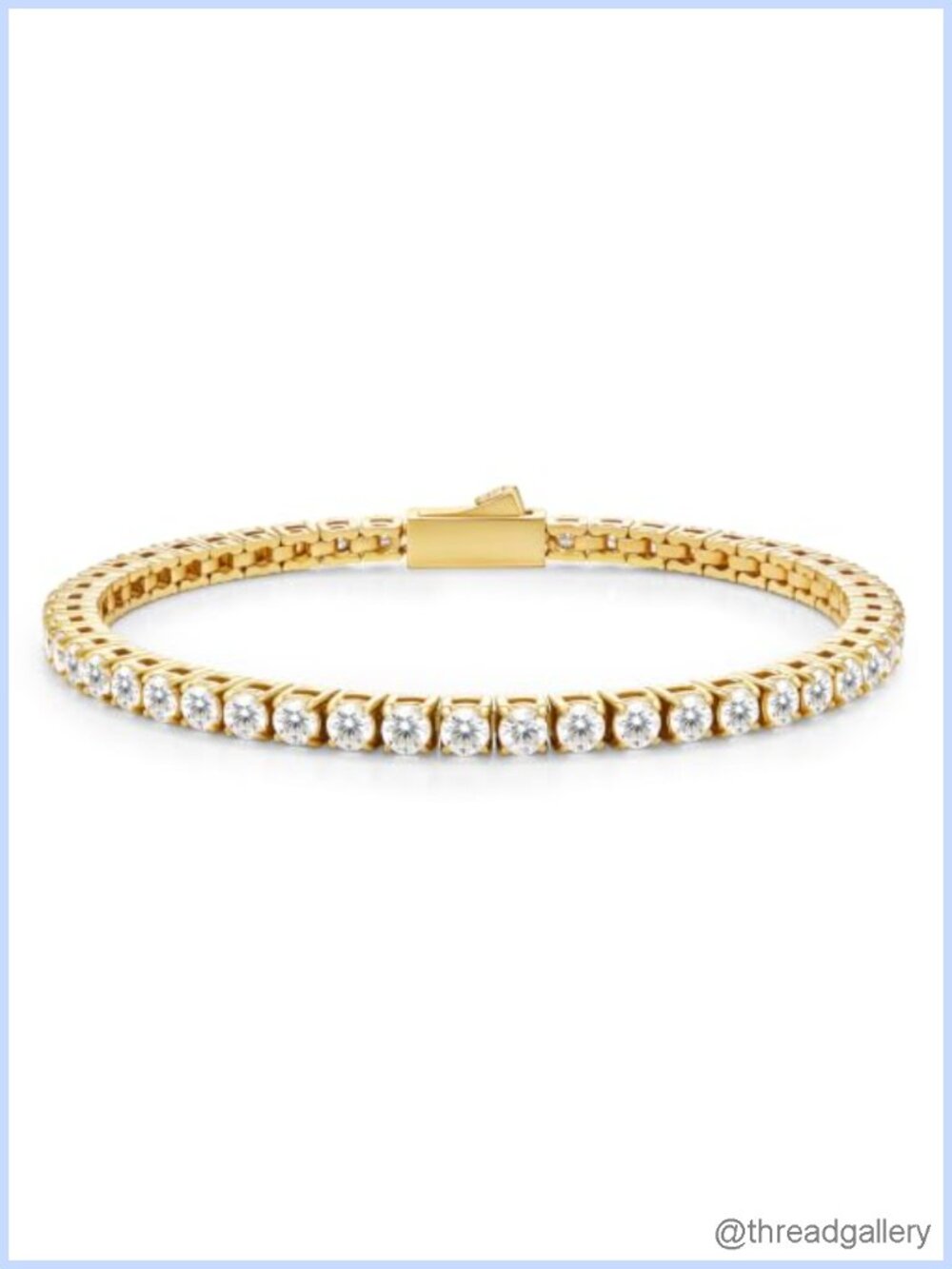 Moissanite Tennis Bracelet Stainless Steel Waterproof Stackable Gift